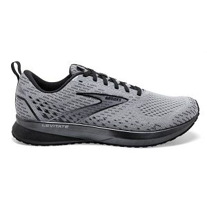 Brooks Levitate 5 Road Running Shoes - Mens, Grey/Black | IE-TLC920456